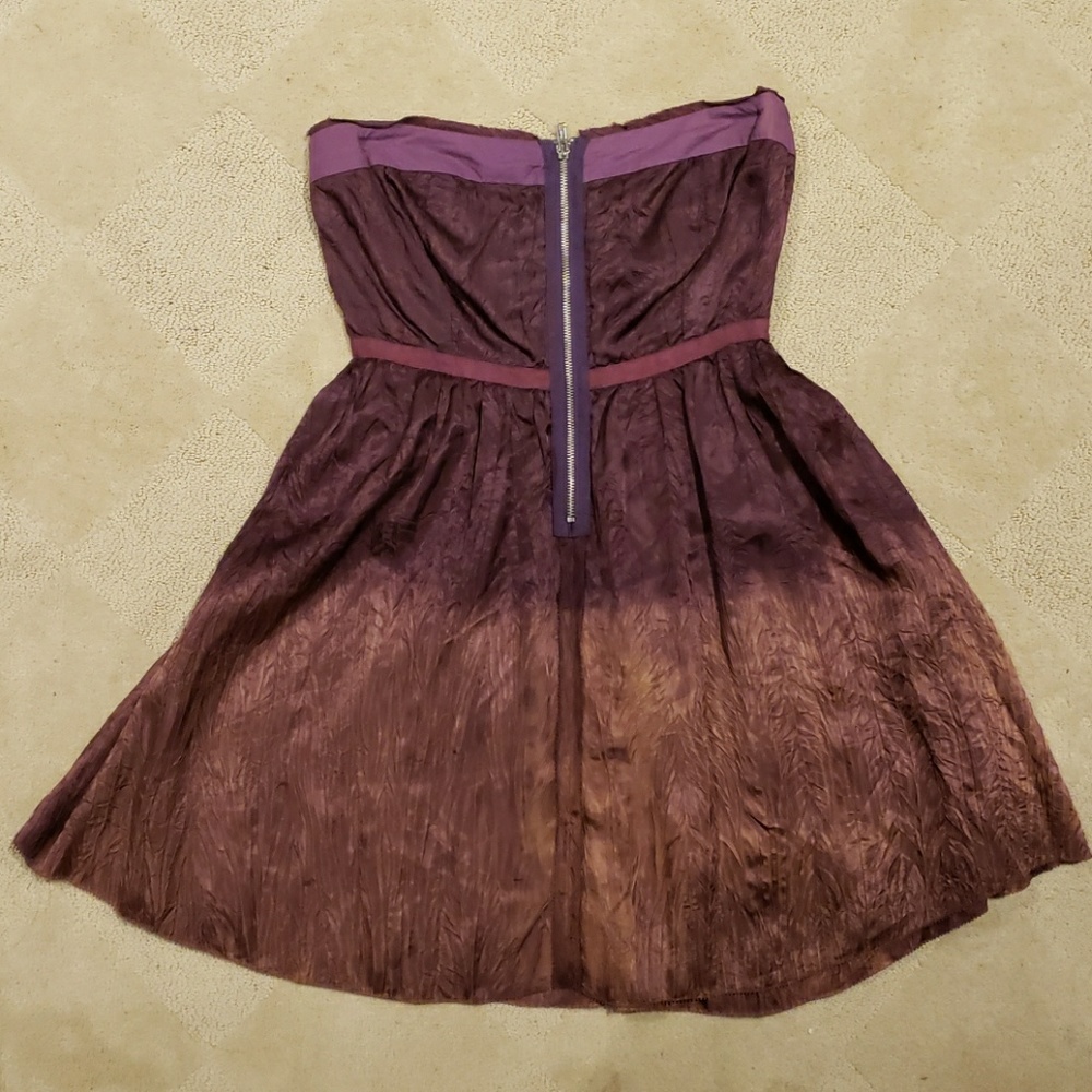 Free people purple strapless mini dress